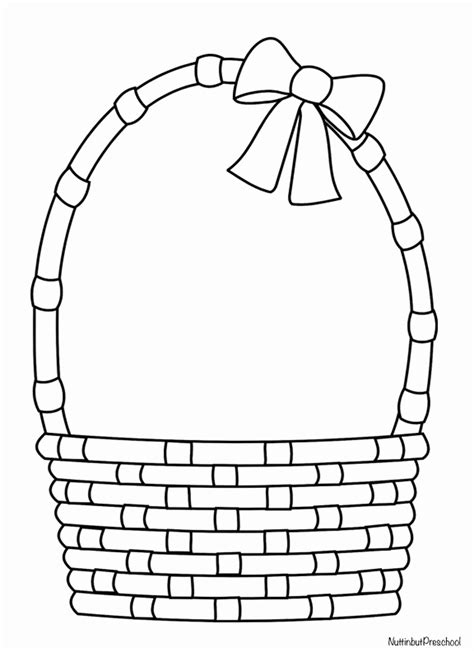 easter bunny with basket coloring page